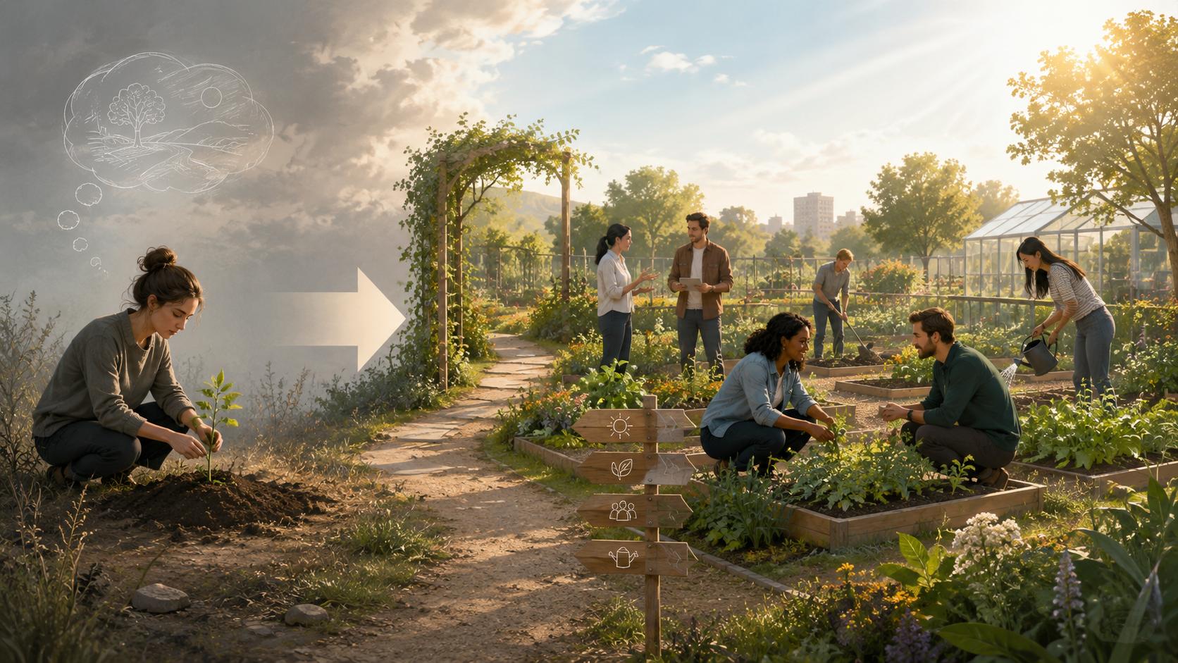 De l&rsquo;intuition à la vision partageable, du jardin solitaire au jardin solidaire